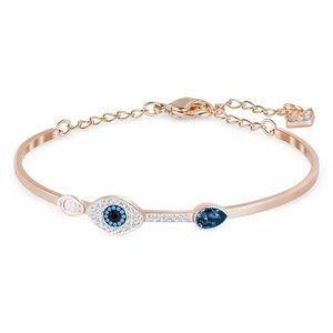 Looks BRAND NEW Swarovski Symbolic Evil Eye Bangle Bracelet 🧿